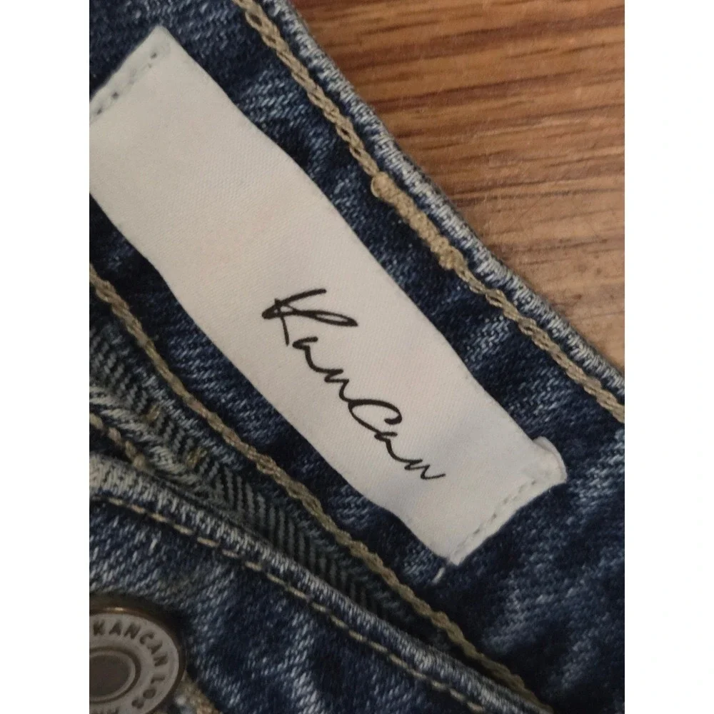 KanCan Womens High Rise Distressed Denim Shorts Blue Button Fly KC7823D‎ Size S